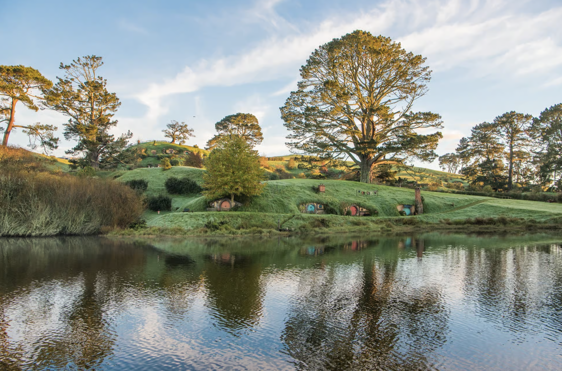 Hobbiton houses in New Zeland